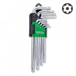 Набор Г-обр. ключей TORX T10-T50 9ед. длинных с отверстием