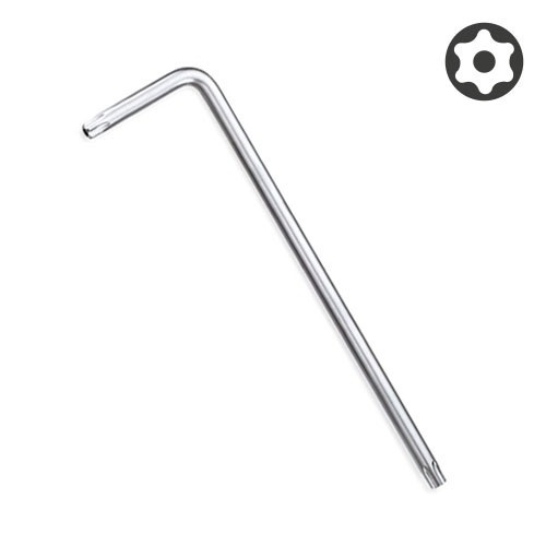 Ключ TORX Г-обр. T-30 длинный с отверстием