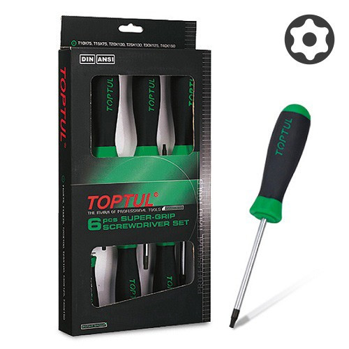 Набор отверток 6 ед. TORX с отверстием T10-T40