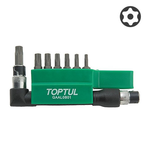 Набор бит 1/4 ; TORX с Г-обр.переходником