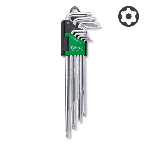 Набор Г-обр. ключей TORX T10-T50 9ед. супердл. с отверстием